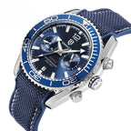 QINGXIYA DeepTrek – Men’s Chronograph Silicone Watch with Calendar