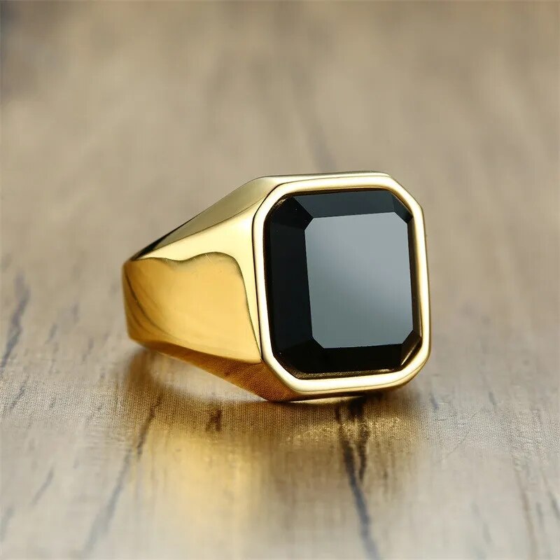 Men's Onyx Stone Ring
