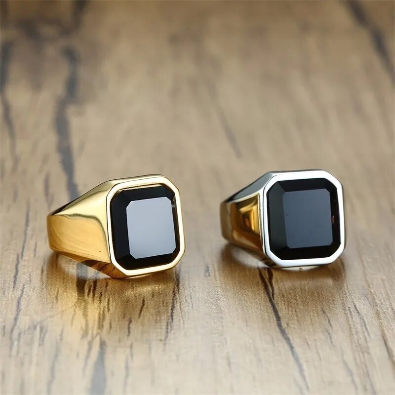 Men's Onyx Stone Ring