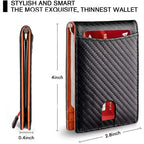 NFCBlocker Wallet - ANTI RFID Blocking Black Carbon Fiber