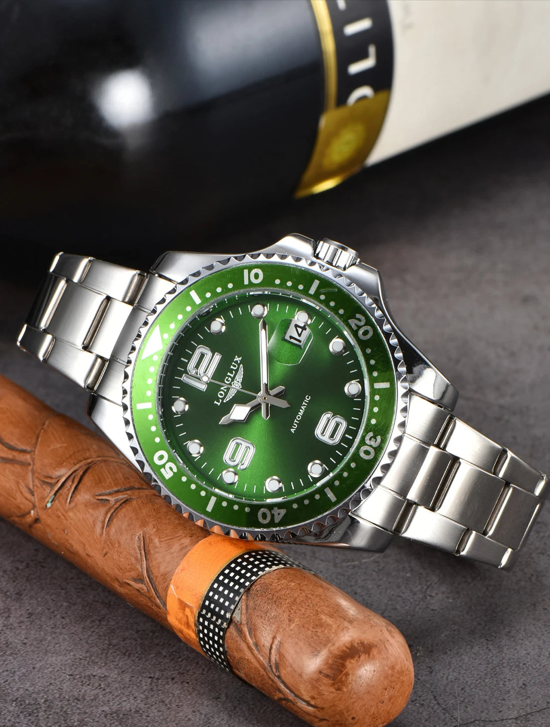 LONGLUX AutoMaster – Men's Automatic Watch with Date & Steel Band