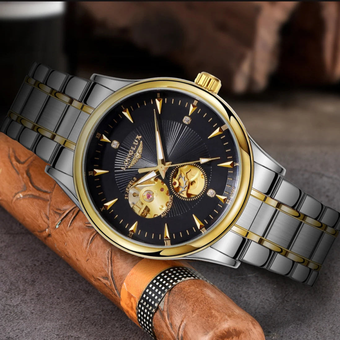 LONGLUX Skeleton Watch Automatic