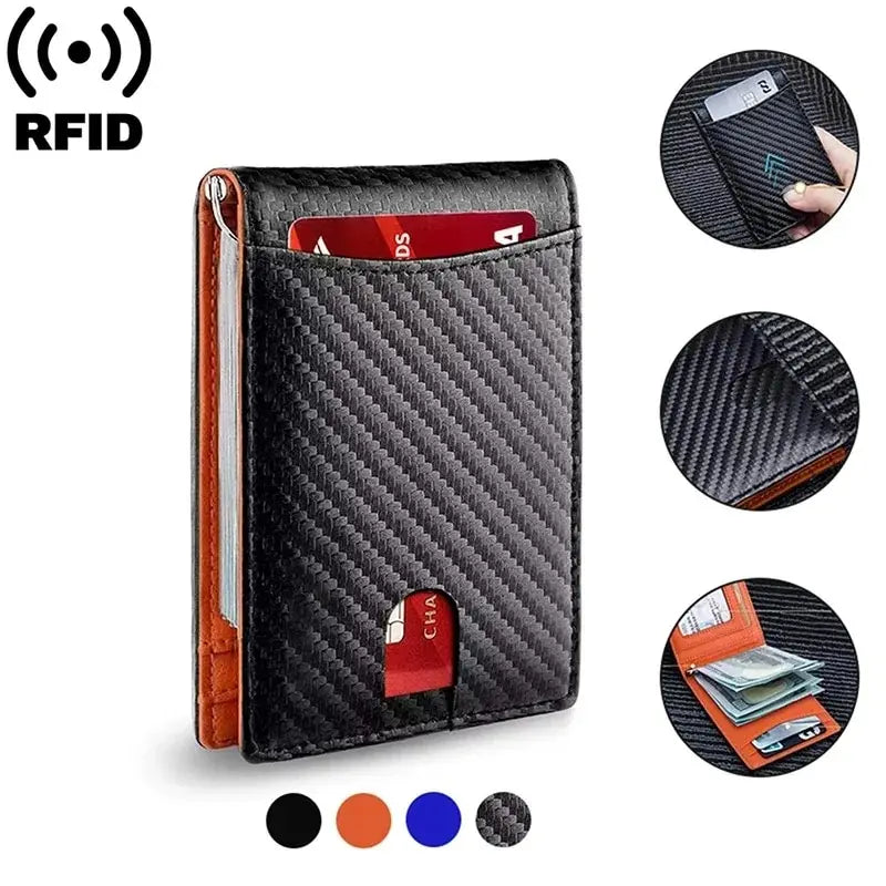NFCBlocker Wallet - ANTI RFID Blocking Black Carbon Fiber