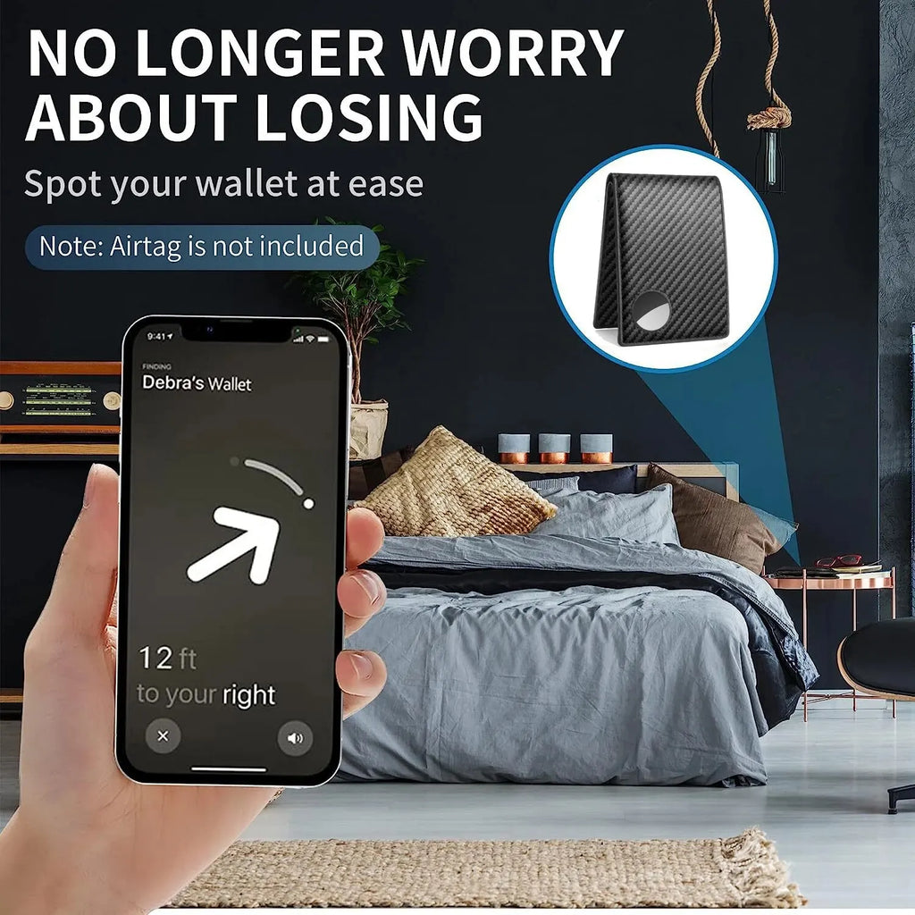 NFCBlocker Wallet - ANTI RFID Blocking Black Carbon Fiber