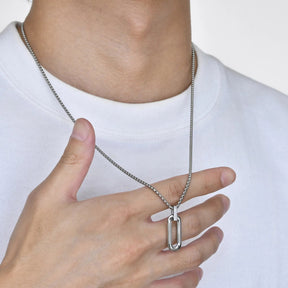 Men's Necklace with Minimalist Pendant