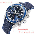 QINGXIYA DeepTrek – Men’s Chronograph Silicone Watch with Calendar