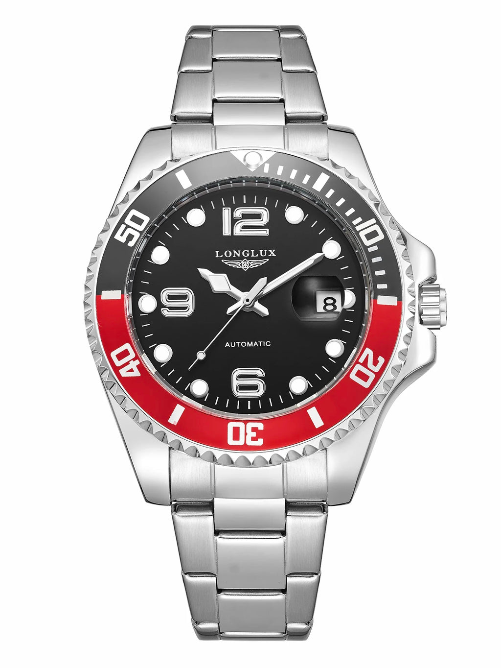 LONGLUX AutoMaster – Men's Automatic Watch with Date & Steel Band