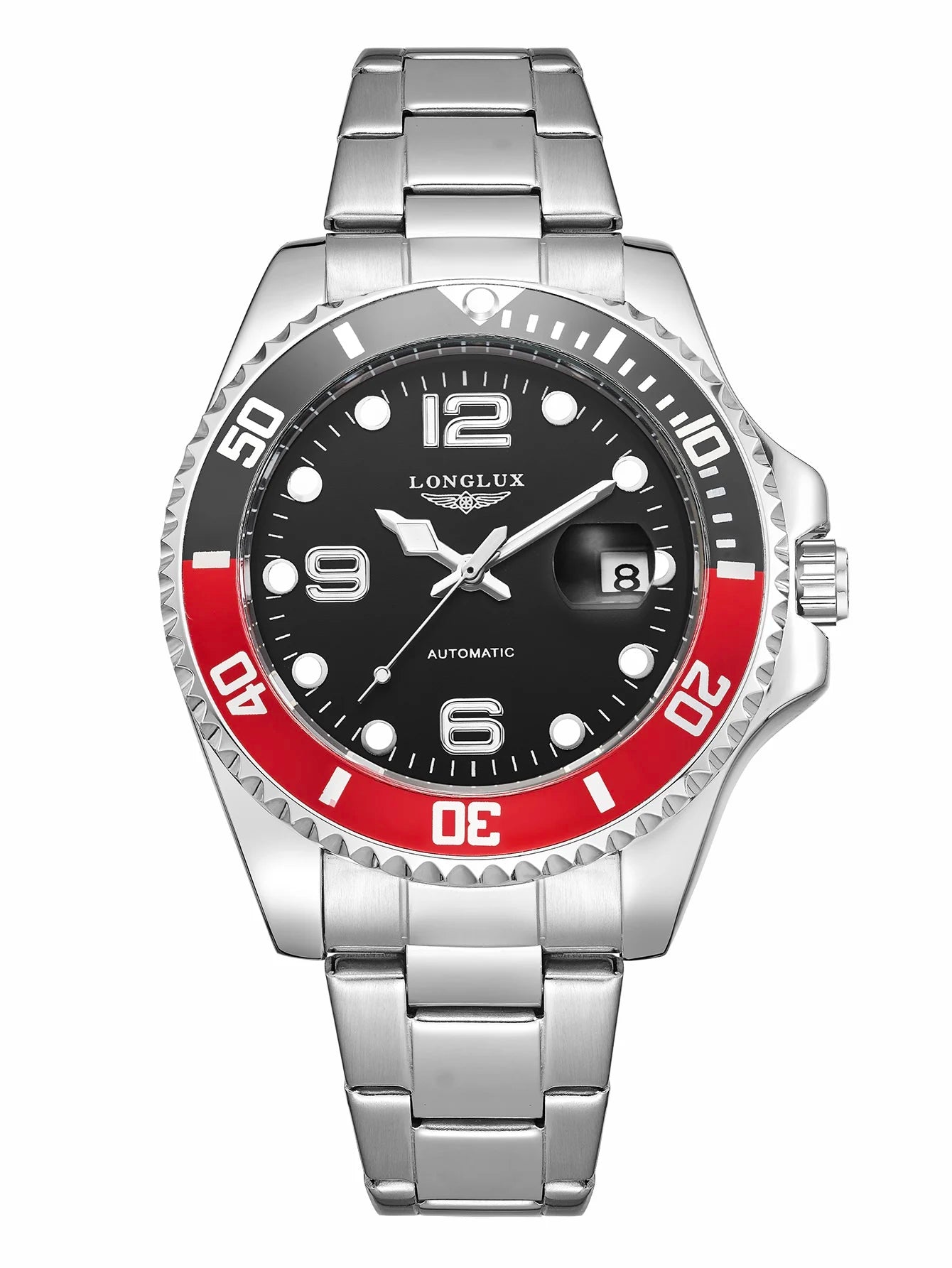 LONGLUX AutoMaster – Men's Automatic Watch with Date & Steel Band