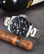 LONGLUX AutoMaster – Men's Automatic Watch with Date & Steel Band