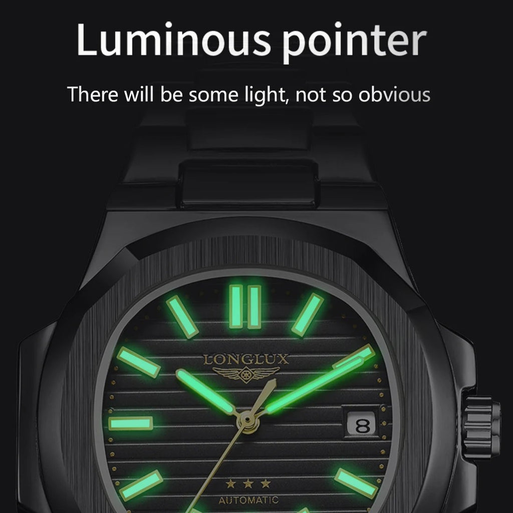 LONGLUX EliteDrive – Men's Luxury Automatic Watch with Calendar