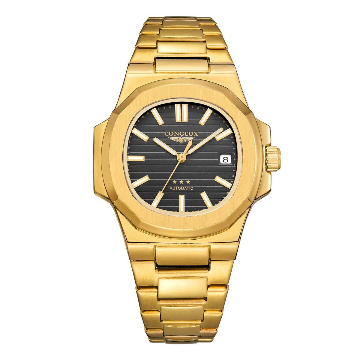 LONGLUX EliteDrive – Men's Luxury Automatic Watch with Calendar