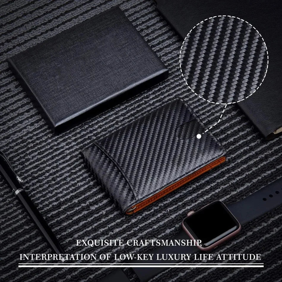 NFCBlocker Wallet - ANTI RFID Blocking Black Carbon Fiber