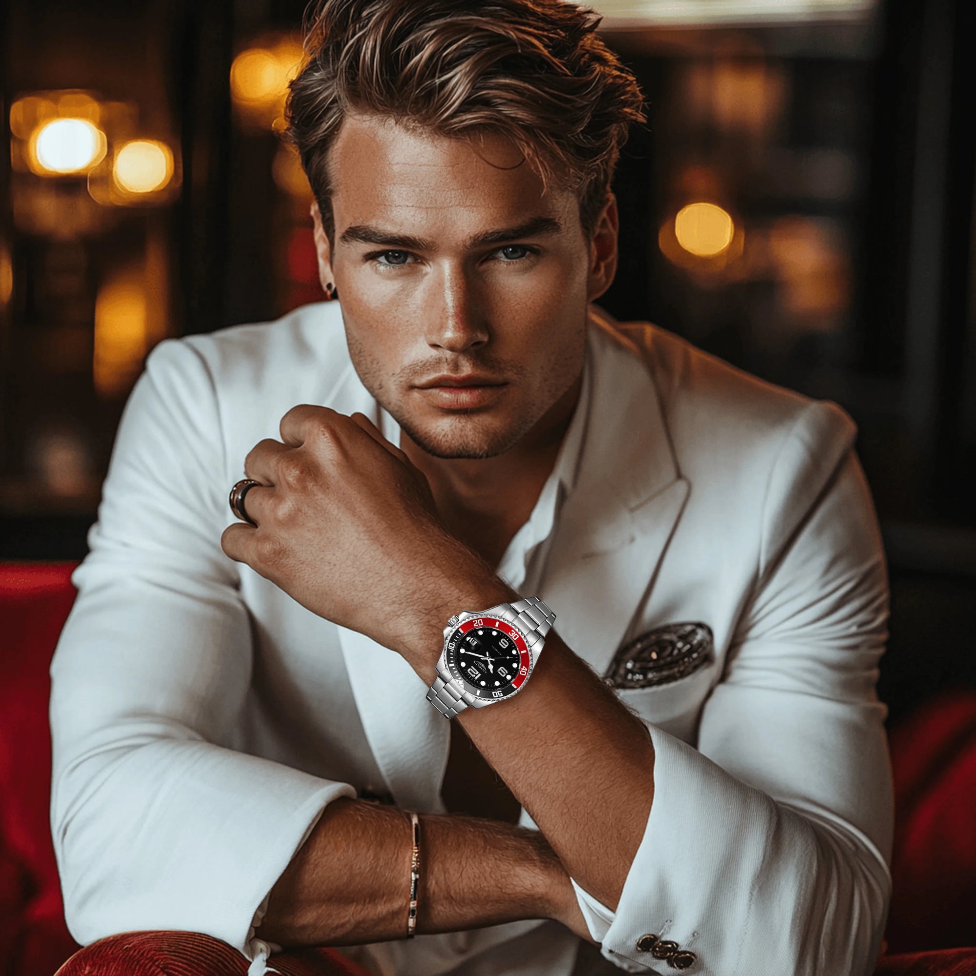 LONGLUX AutoMaster – Men's Automatic Watch with Date & Steel Band