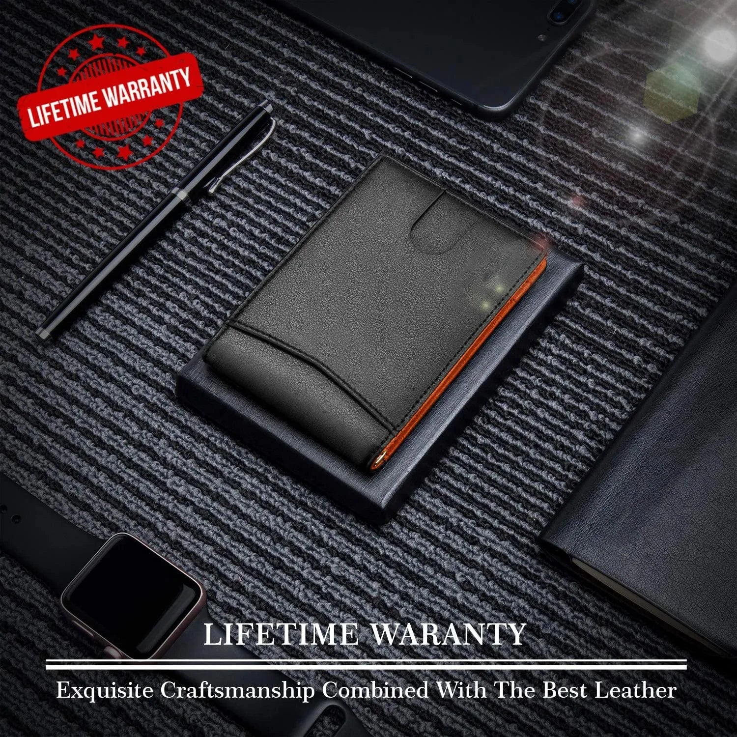 NFCBlocker Wallet - ANTI RFID Blocking Black Carbon Fiber