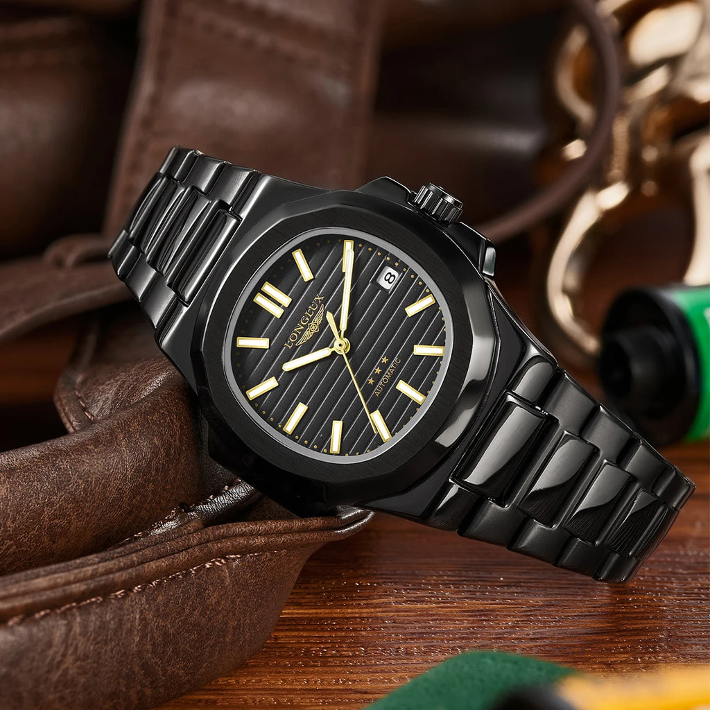 LONGLUX EliteDrive – Men's Luxury Automatic Watch with Calendar
